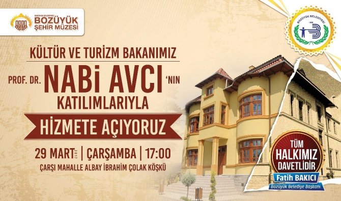 Bozüyük Şehir Müzesi ve Arşivi, Kültür ve Turizm Bakanı Prof. Dr. Nabi Avcı’nın katılımlarıyla hizmete giriyor