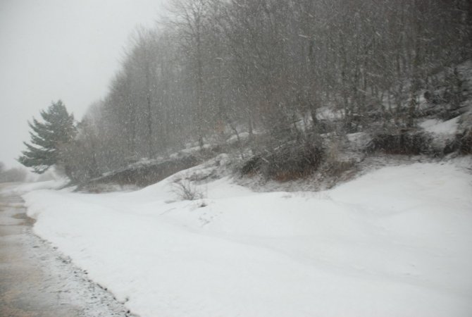 Tokat’ta kar yağışı etkili oldu