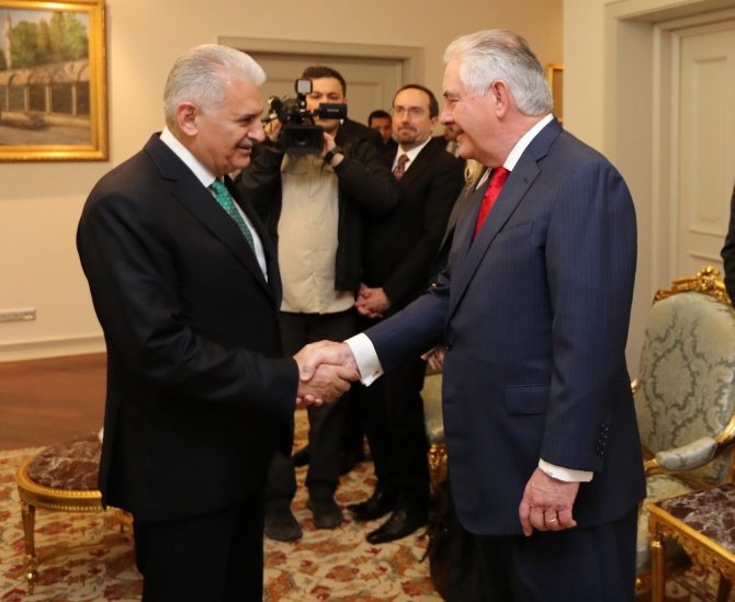 Başbakan Yıldırım, ABD Dışişleri Bakanı Tillerson’u kabul etti