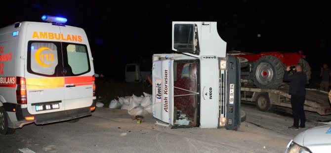 Aksaray’da çekici ve kamyonet çarpıştı: 3 yaralı