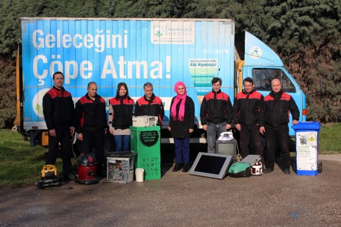Osmangazi’de 87 bin kilo elektronik atık toplandı