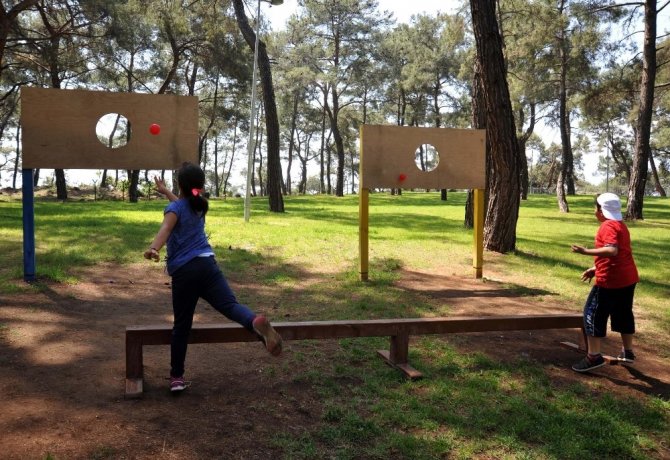 Kepezli çocuklardan macera parkına yoğun ilgi
