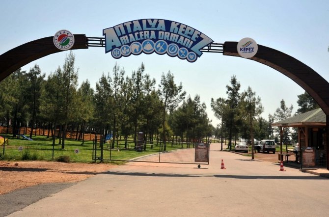 Kepezli çocuklardan macera parkına yoğun ilgi