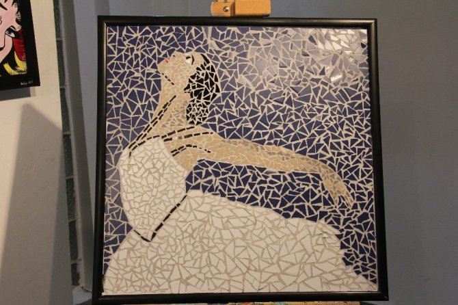 Toki Şehit Savaş Kubaş Anadolu Lisesinden mozaik sergisi