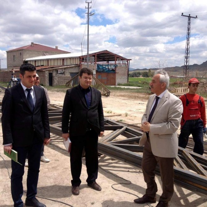 İncesu Belediyesi hayvan satış yerinin inşaatına başladı