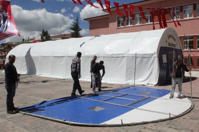 Sungurlu Belediyesi, iftar çadırı kuruyor