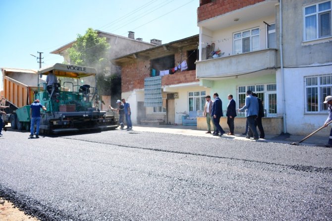Erbaa’da sıcak asfalt çalışması