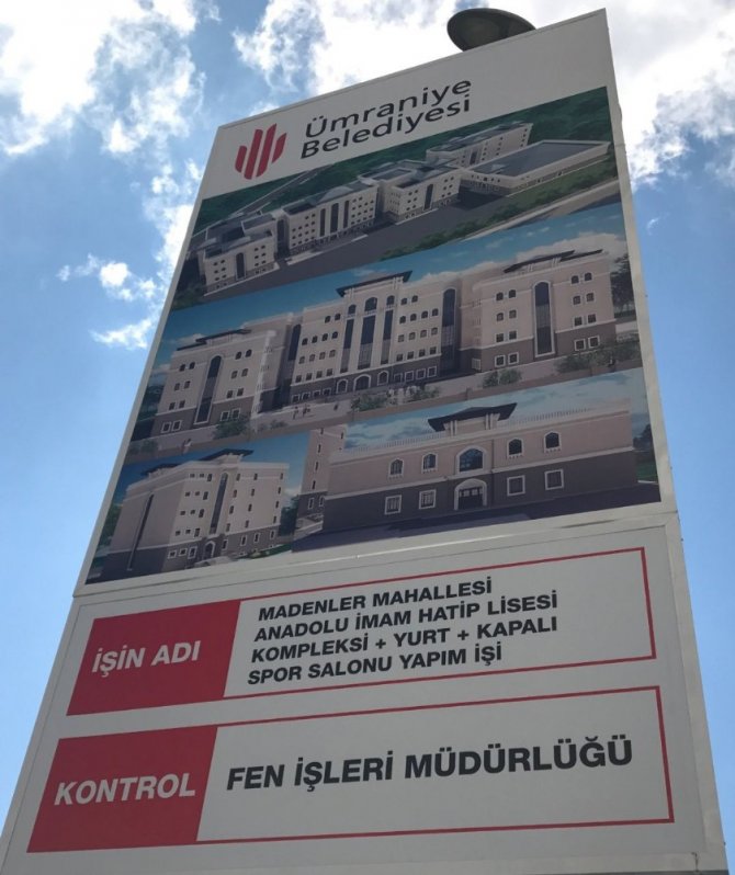 Ümraniye Madenler Mahallesi’ndeki Anadolu İmam Hatip Lisesi’nin çalışmaları devam ediyor