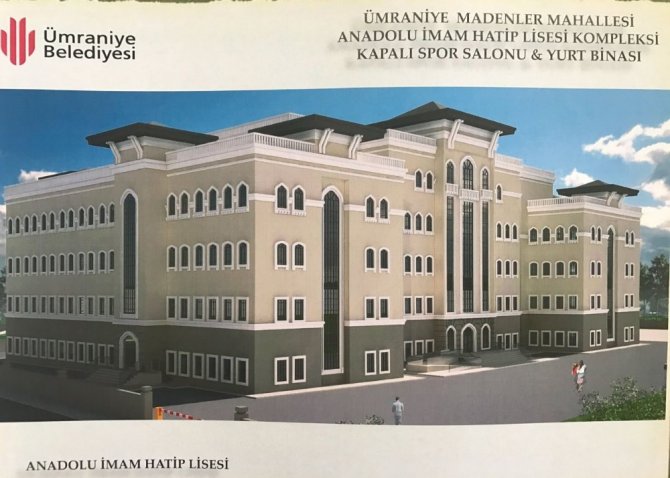 Ümraniye Madenler Mahallesi’ndeki Anadolu İmam Hatip Lisesi’nin çalışmaları devam ediyor