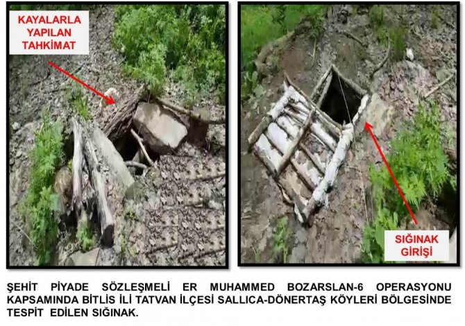 Bitlis’te 8 sığınak imha edildi