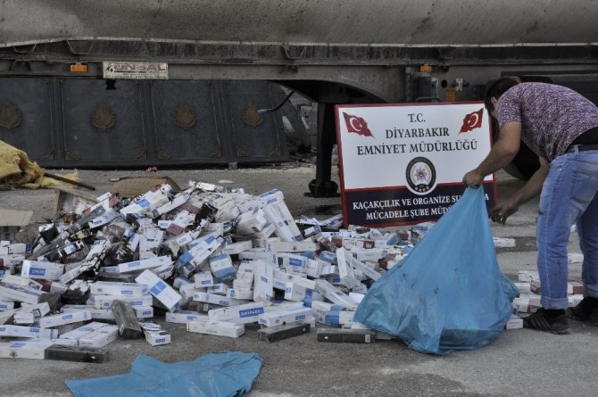Diyarbakır’da 200 bin paket kaçak sigara ele geçirildi