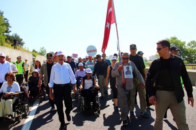 CHP Genel Kemal Kılıçdaroğlu Adalet yürüyüşünün 12. gününde