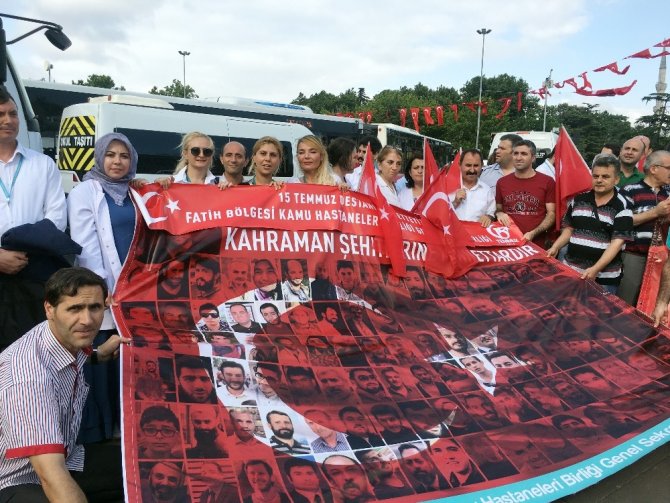 Fatih Bölgesi Kamu Hastaneleri Birliği Genel Sekreterliği “Demokrasi Nöbeti”ne başladı