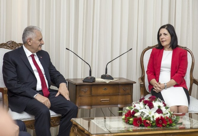 Başbakan Yıldırım, KKTC Meclis Başkanı Siber ile görüştü