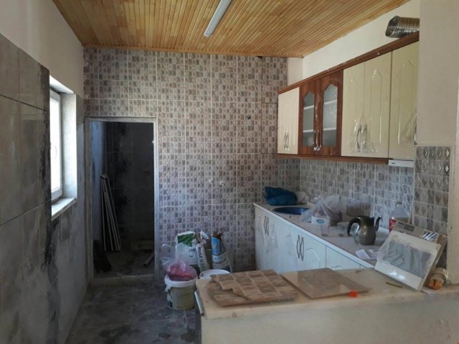 Kırçiçeği Köyü Taziye Evi inşaatında son aşamaya gelindi