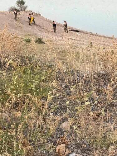 Barajda yanmış erkek cesedi bulundu
