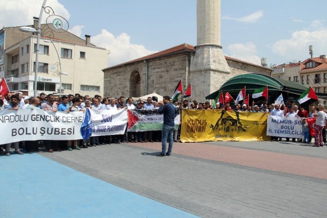 Bolu’da, İsrail protesto edildi