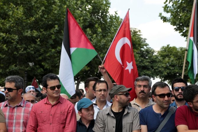 İsrail’in Mescid-i Aksa kararı Başkent’te protesto edildi