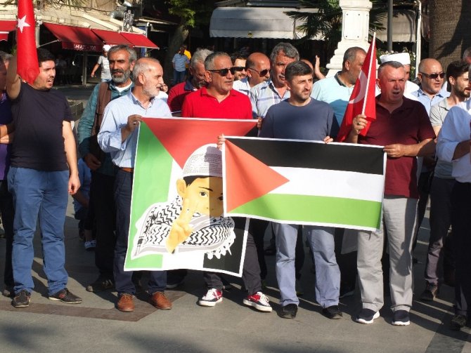 Bandırma’da Kudüs protestosu
