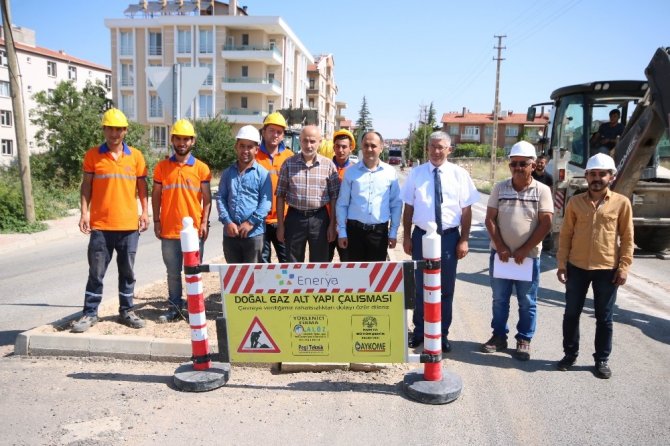 Beyşehir’de doğalgaz çalışmaları başladı