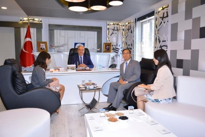 Kore Cumhuriyeti Ankara Büyükelçisi Yunsoo Cho’dan, Başkan Kutlu’ya ziyaret