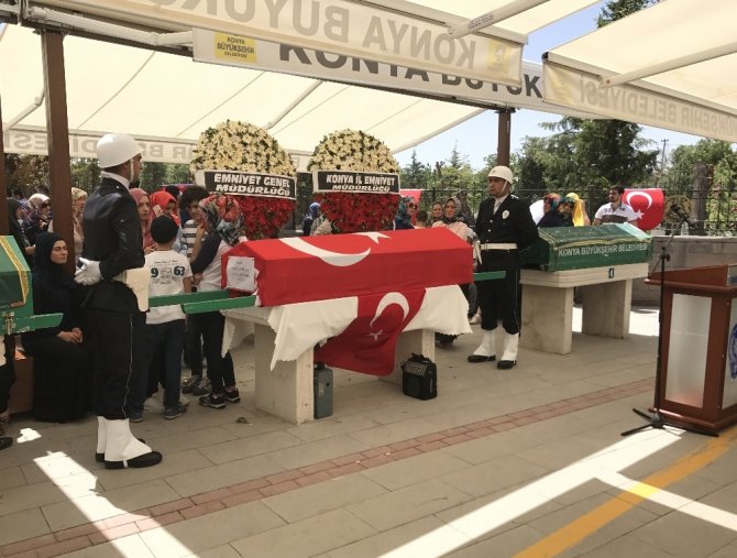 Gazi polis son yolculuğuna uğurlandı