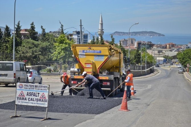 Maltepe’ye 6 ayda 35 bin ton asfalt