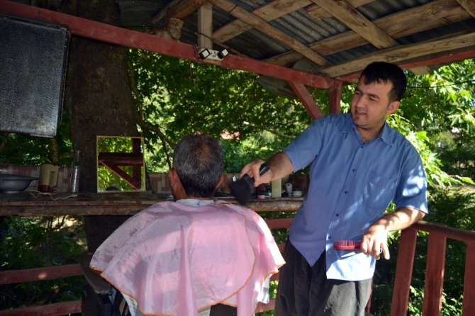 Doğayla baş başa tıraş keyfi