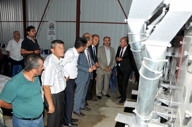 Arguvan’da hububat eleme işlerinde kullanılacak olan tesisin açılışı yapıldı