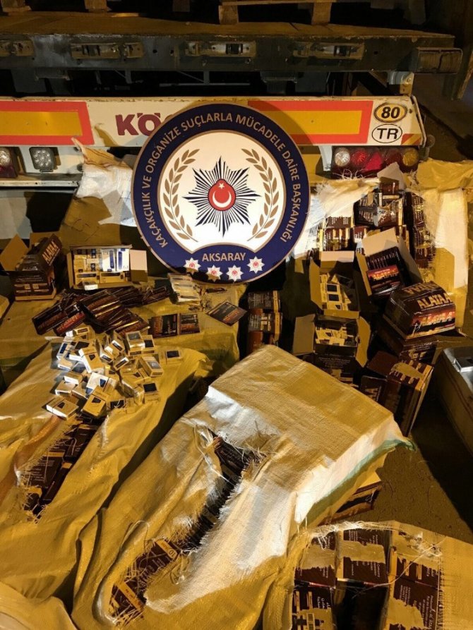 Aksaray’da kaçak sigara operasyonu: 1 tutuklama