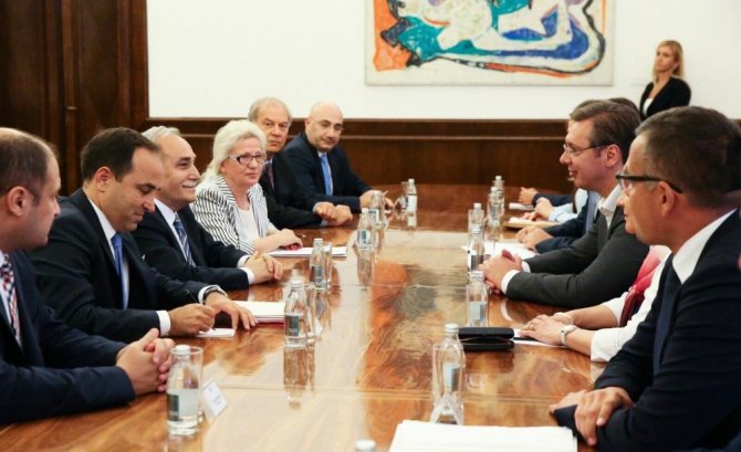 Bakan Fakıbaba, Sırbistan Cumhurbaşkanı Aleksandar Vucic ile görüştü