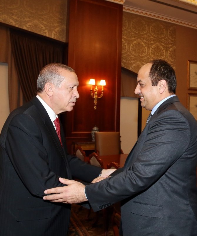 Cumhurbaşkanı Erdoğan, Katar Savunma Bakanı’nı kabul etti