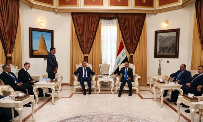 Dışişleri Bakanı Çavuşoğlu, Irak Meclis Başkanı Cuburi ile görüştü