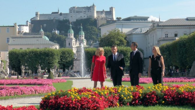 Fransa Cumhurbaşkanı Macron Salzburg’ta