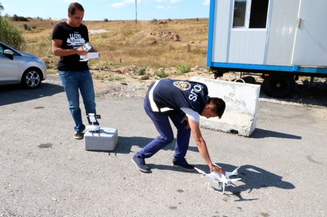 Yozgat’ta bayram trafiğine ’drone’lu denetim