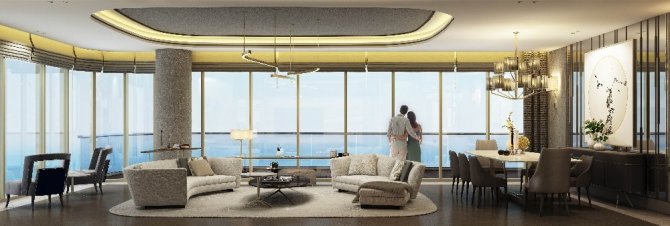 Yedi Mavi,örnek daireleri görücüye çıktı