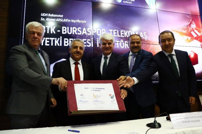 Bursaspor Telekomünikasyon A.Ş’nin yetki belgesi imzalandı