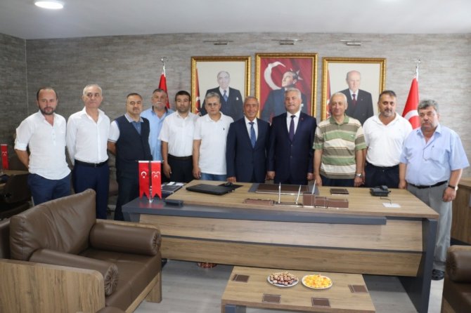 Şoförler Odası Başkan ve yönetimi MHP’yi ziyaret etti