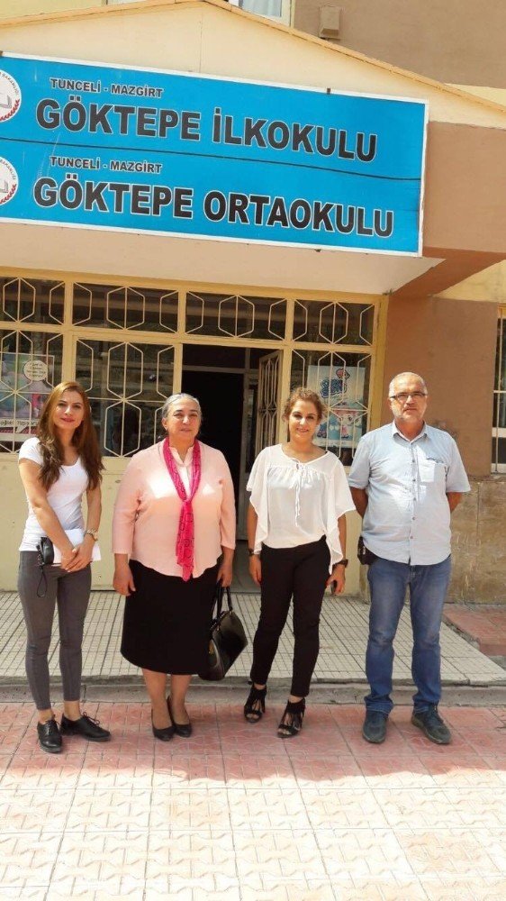 Tunceli’de okullara yardım