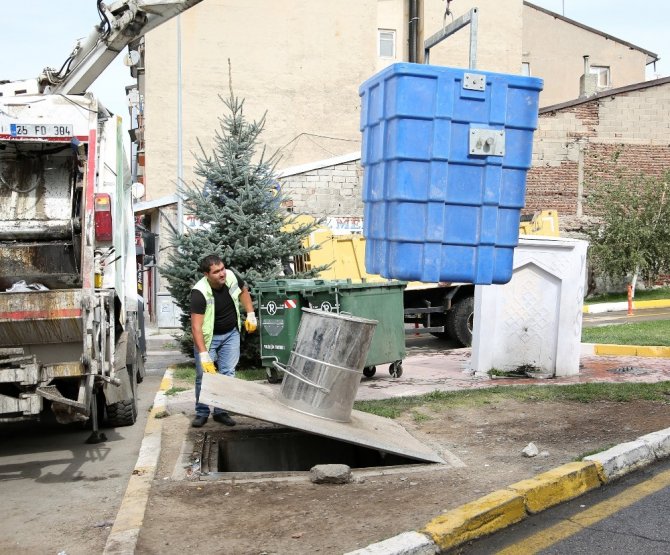 Büyükşehir’in yeraltı çöp konteynırları kışa hazır