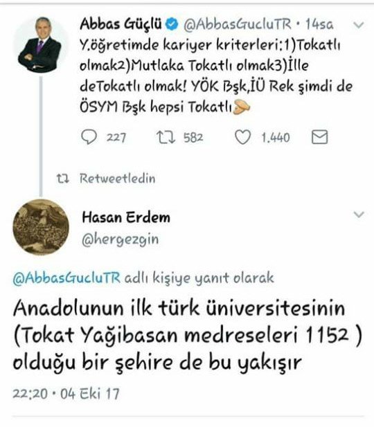 Abbas Güçlü’ye "Tokat" tepkisi