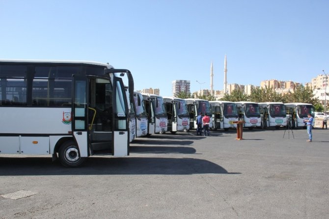 Büyükşehir Belediyesinden 10 ilçeye otobüs desteği