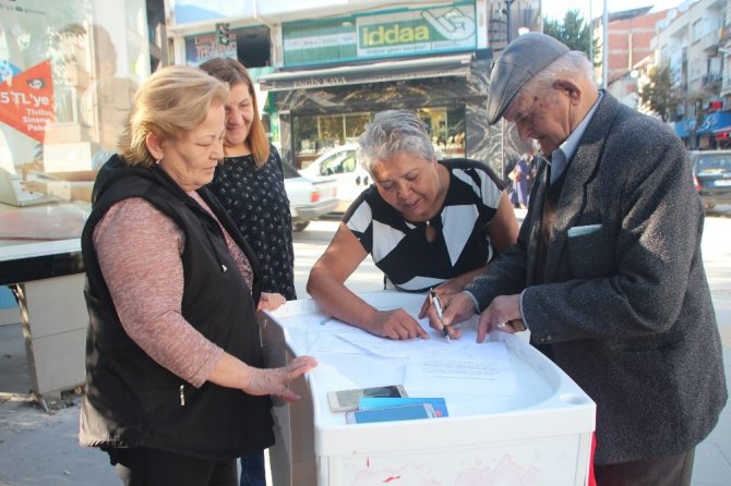 CHP’li kadınlar imza kampanyası başlattı