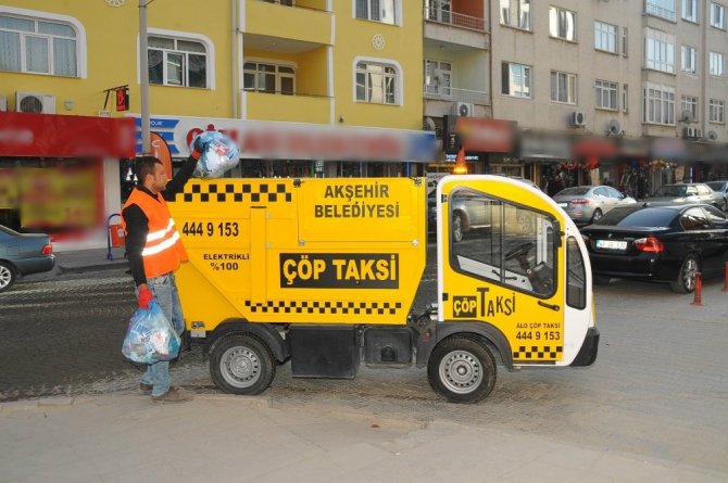Akşehir’de “Çöp Taksi” hizmeti