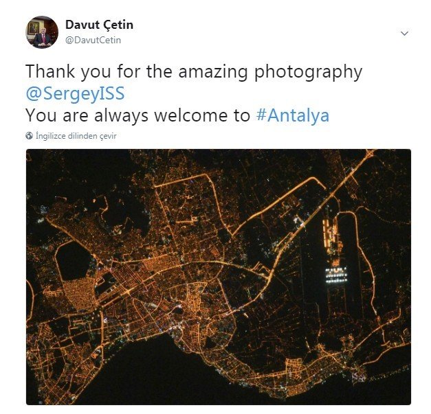 Antalya uzaydan böyle görüntülendi