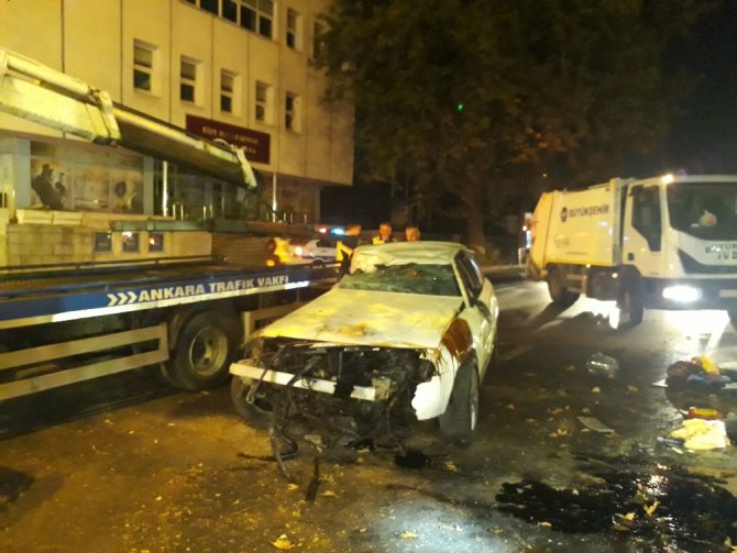 Ankara’da trafik kazası: 3 yaralı
