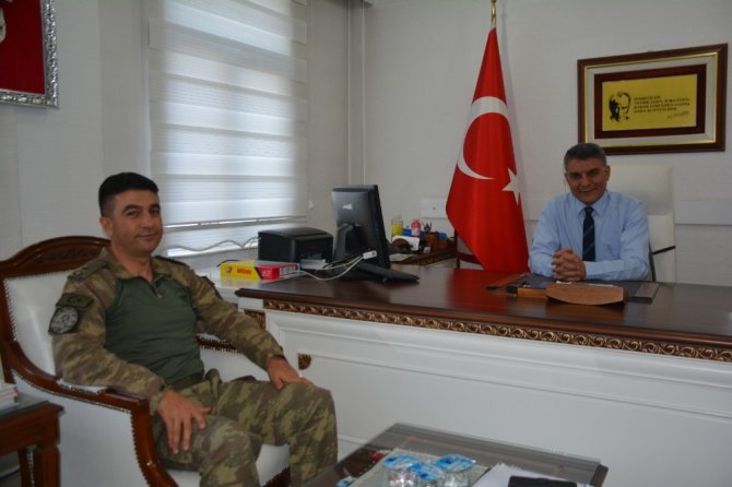 JÖH Komutanı Özsırkıntı’dan Kaymakam Özkan’a ziyaret