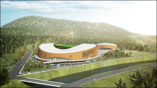 Çotanak Arena Stadı’nın inşaatı sürüyor