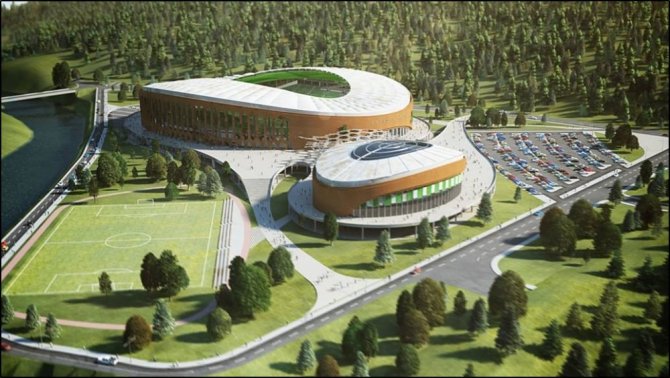 Çotanak Arena Stadı’nın inşaatı sürüyor