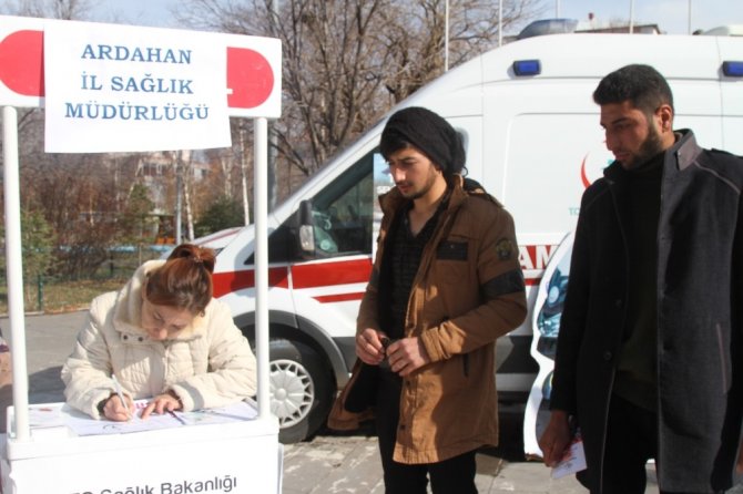 Ardahan’da Organ Bağışı standı açıldı